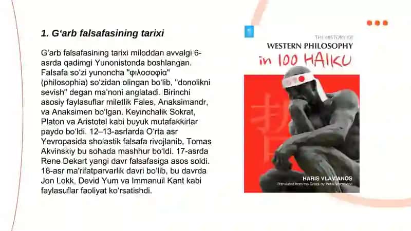 G'arb falsafasining ustuvor yo'nalishlari va ularning fan taraqqiyotdaga ta'siri 2