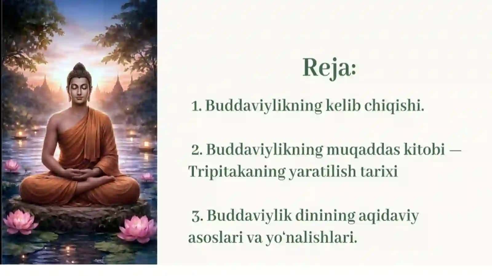 Buddaviylik dini tarixi va g’oyalari 2