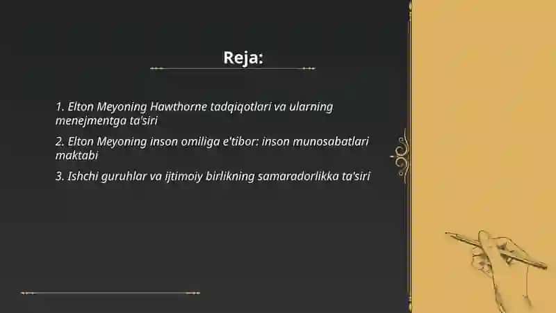 E.Meyoning menejmentga oid ilmiy qarashlari 2