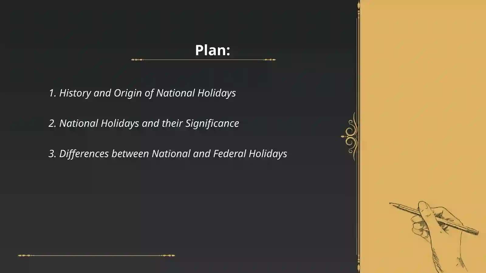 National holidays 2