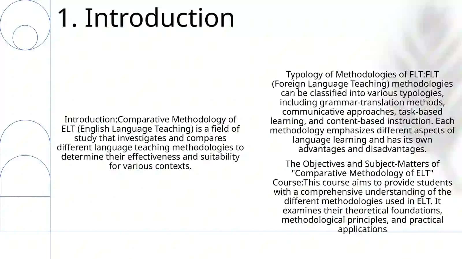 Typology Of Methodologies Of Flt 2