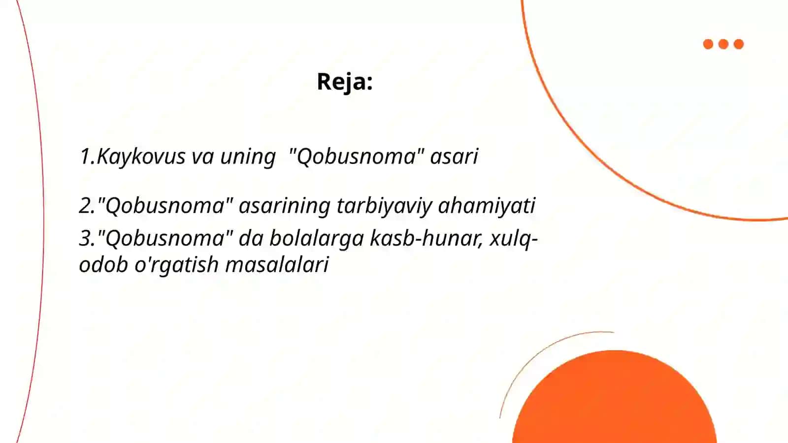 Qobusnoma asarida farzand tarbiyasi 2