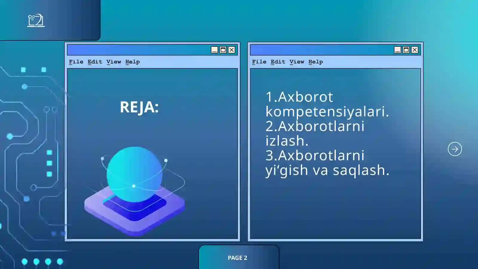 Axborotlarni izlash va elektron vositalarda yig‘ish kompetensiyasi 2