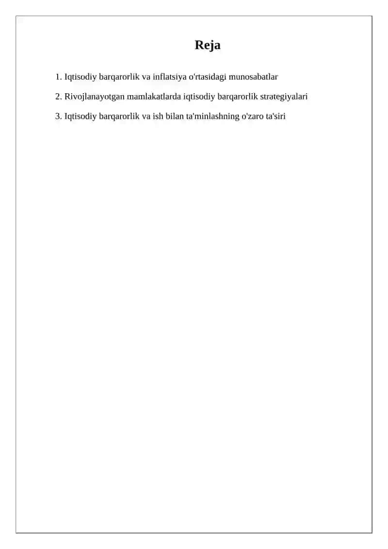 Iqtisodiy barqarorlik 2