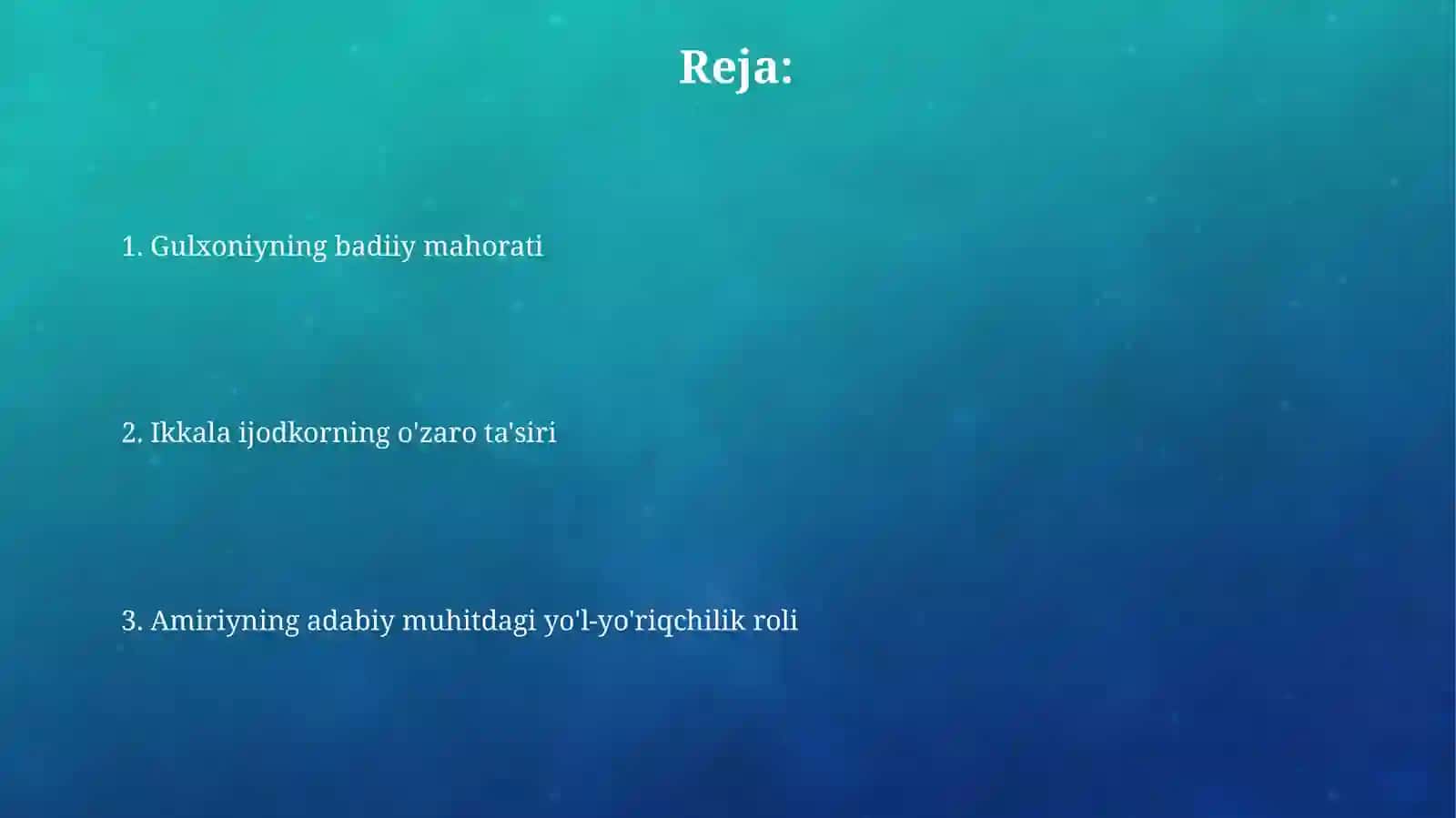 Amiriyning adabiy muhit rahnonasi sifatida oʻrni 2