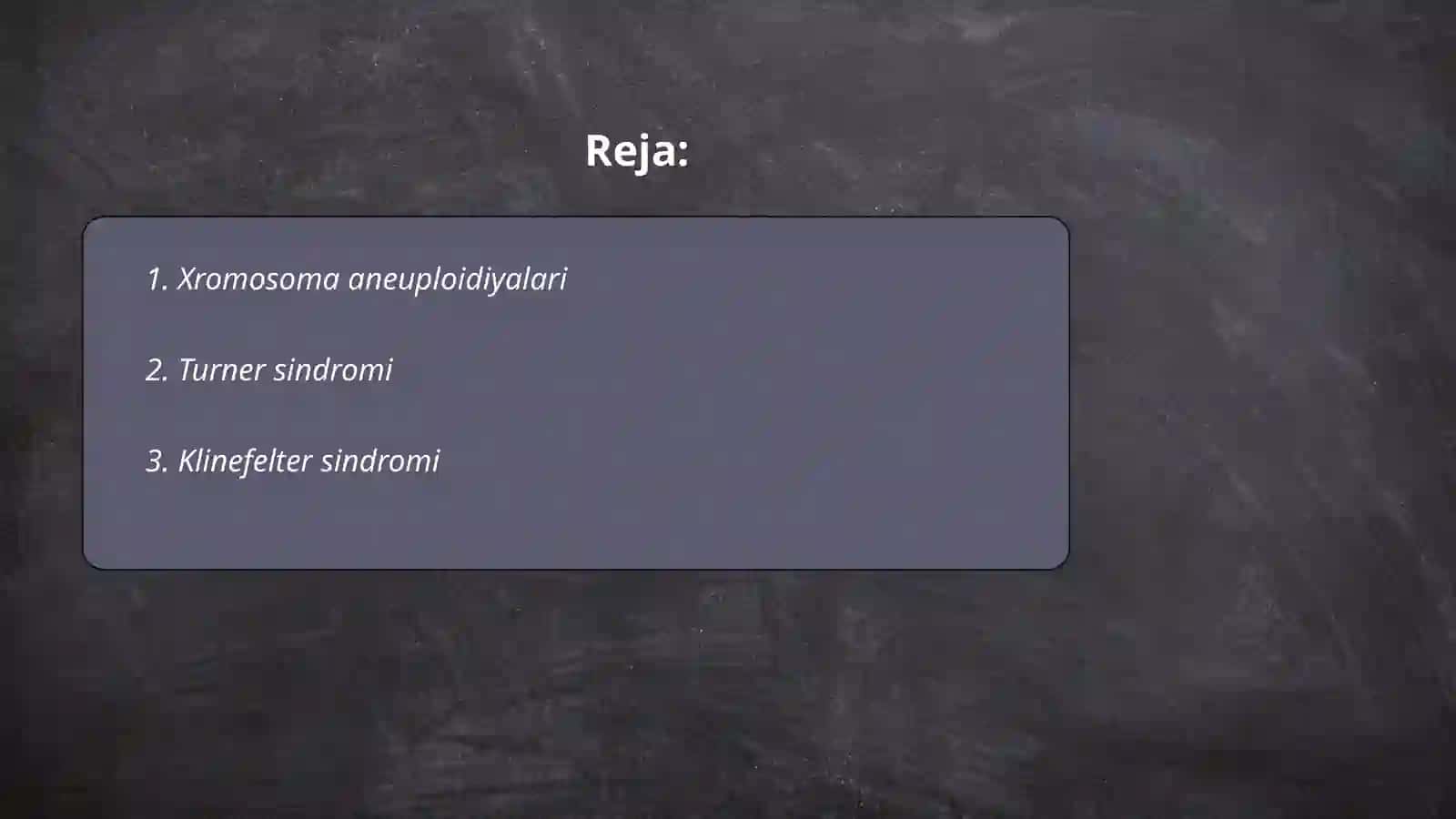 Xromosoma kasalliklari 2