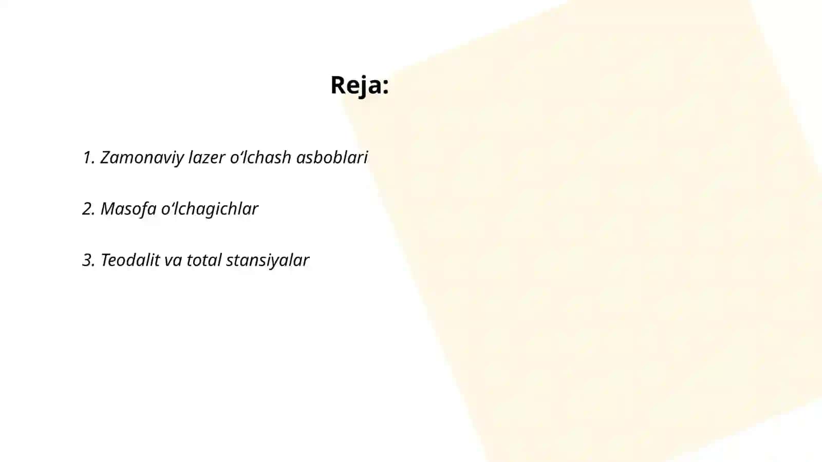 Zamonaviy lazer o‘lchash asboblari 2