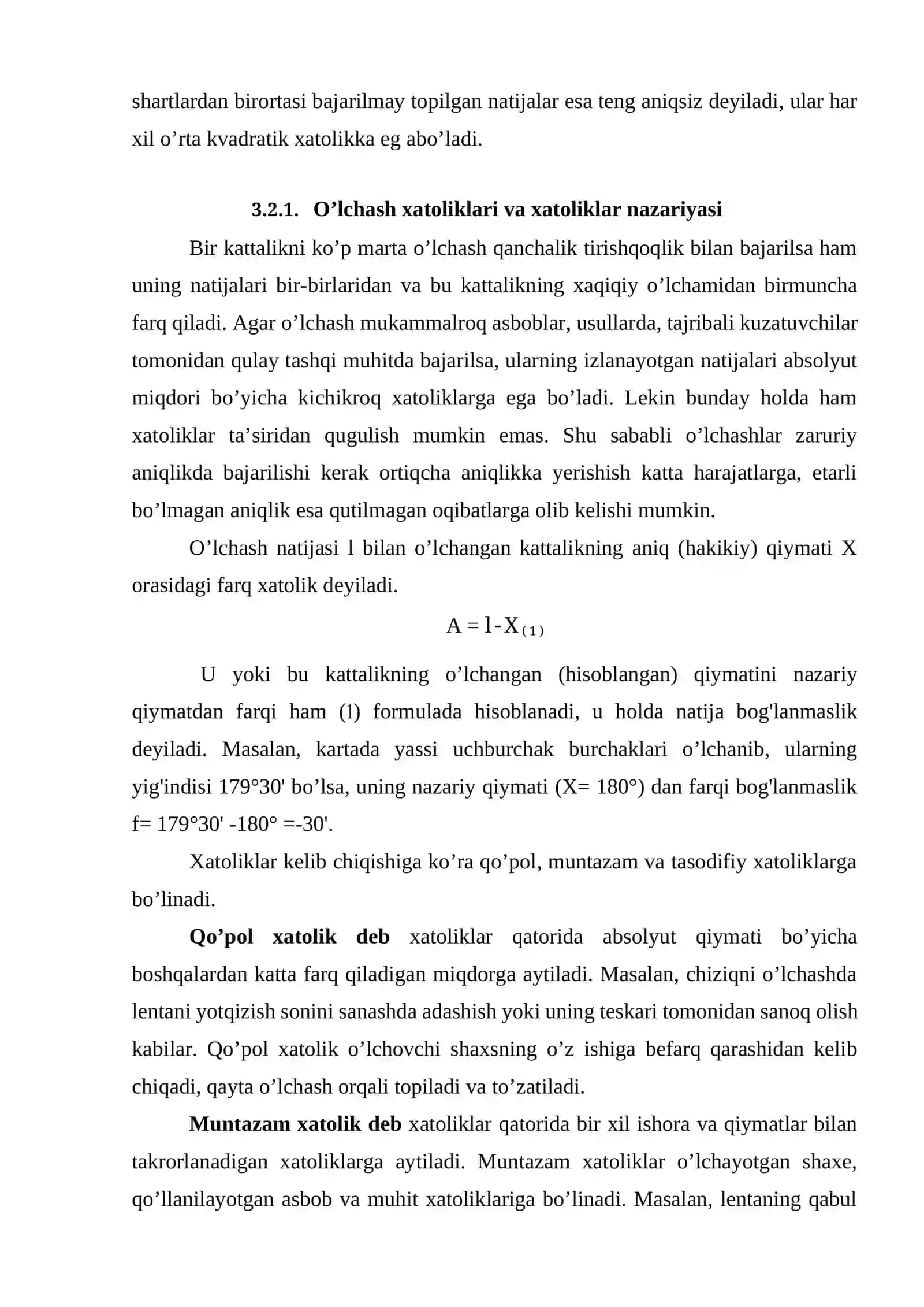 O’lchash va uning turlari 2
