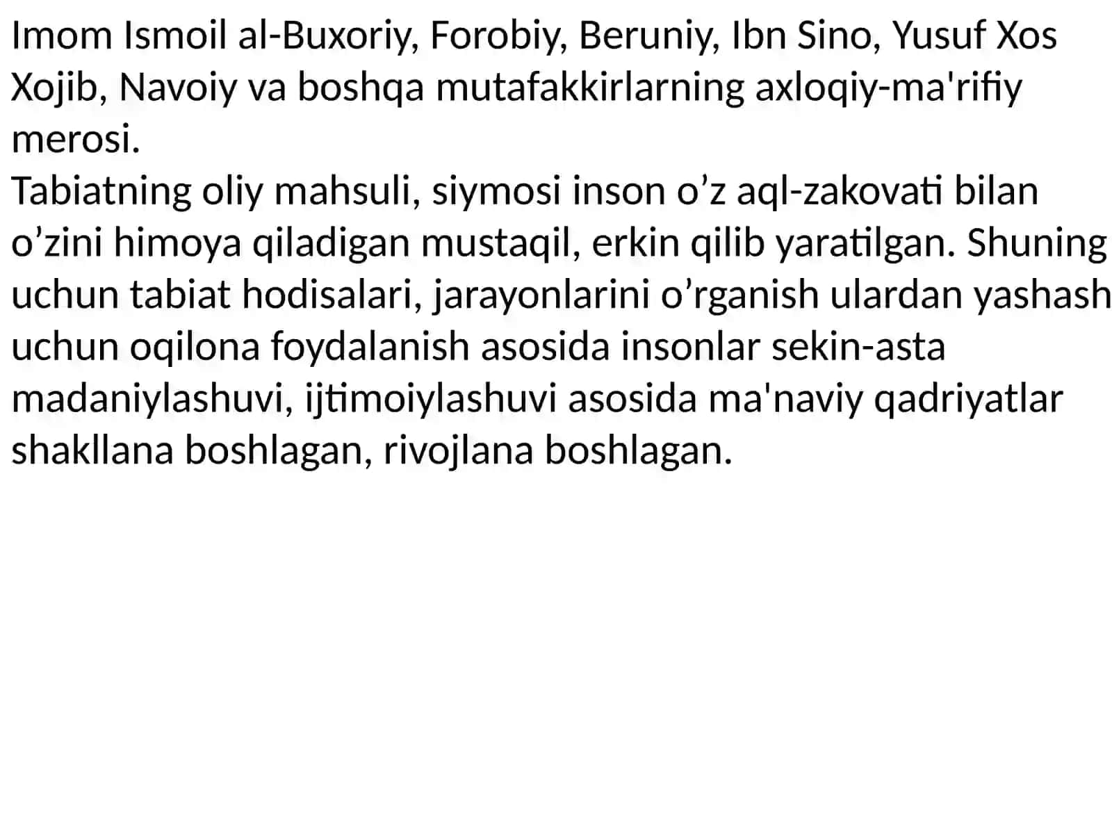 SHARQ MUTAFAKKIRLARINING PSIXOLOGIK G'OYALARI 2
