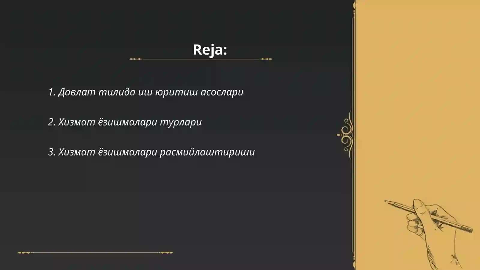 Давлат тилида иш юритиш асослари 2
