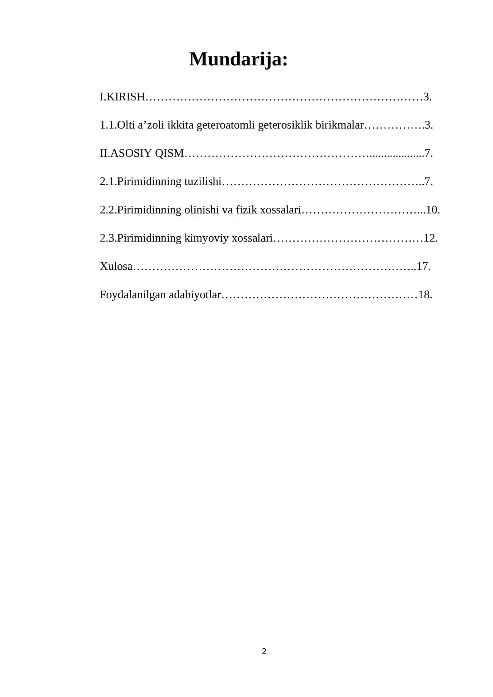 Pirimidin va uning hosilalari 2