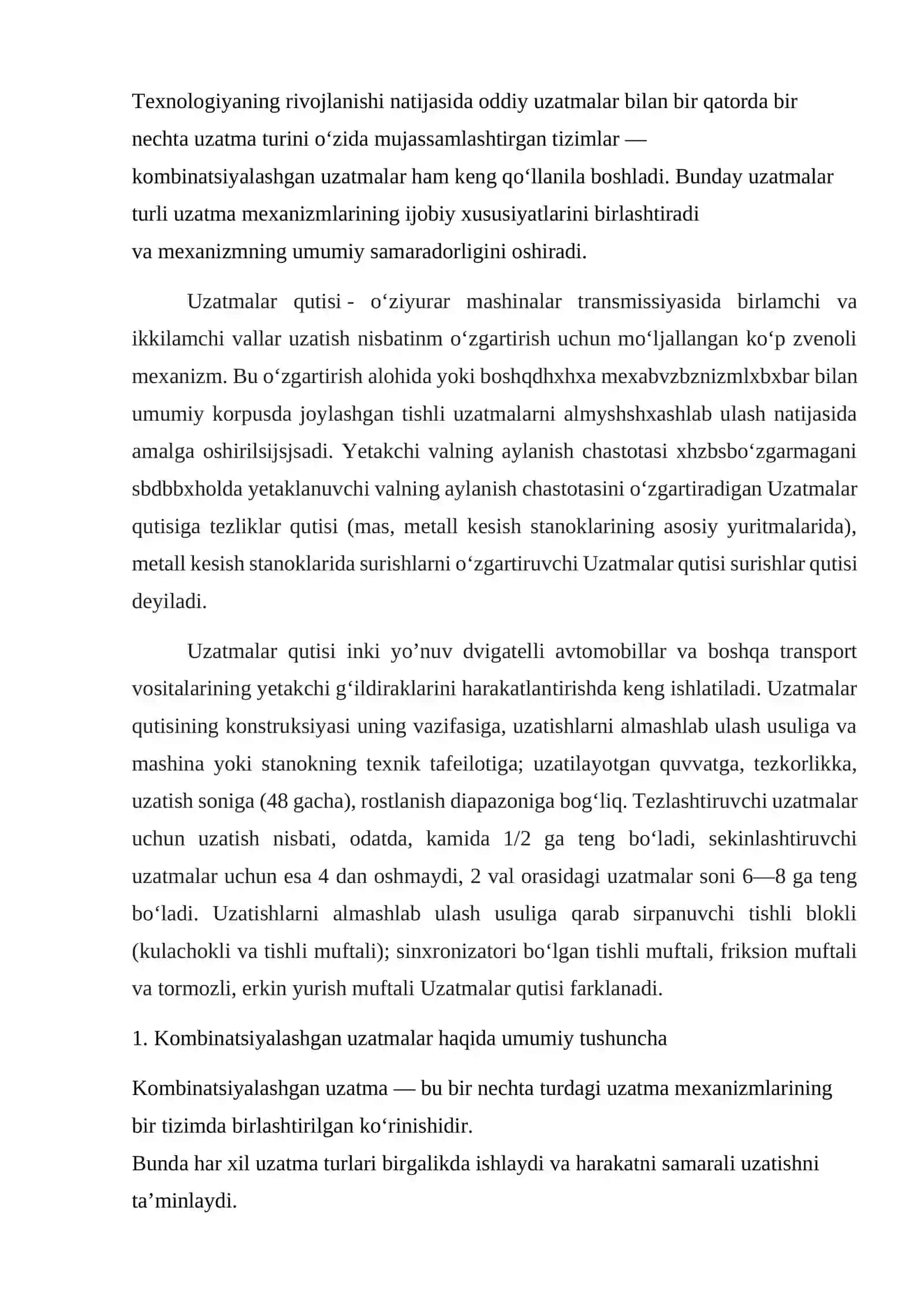 Kombinatsiyalashgan uzatmalar 2