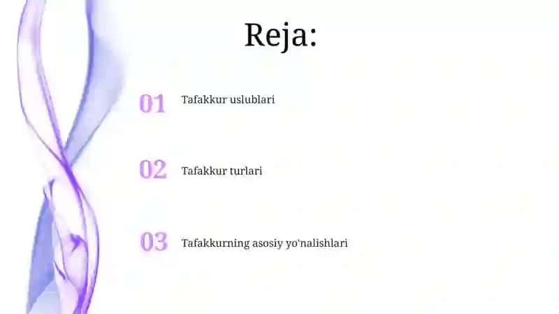 Tafakkur turlari va tiplari 2