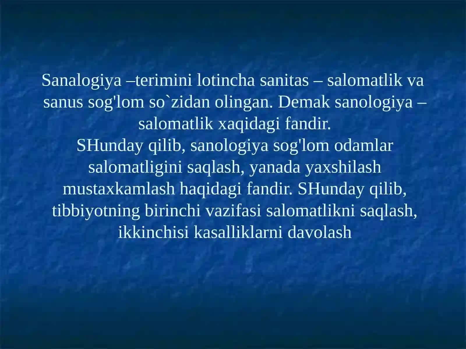 Sog’lom turmush tarzi va uni shakllantirish 2