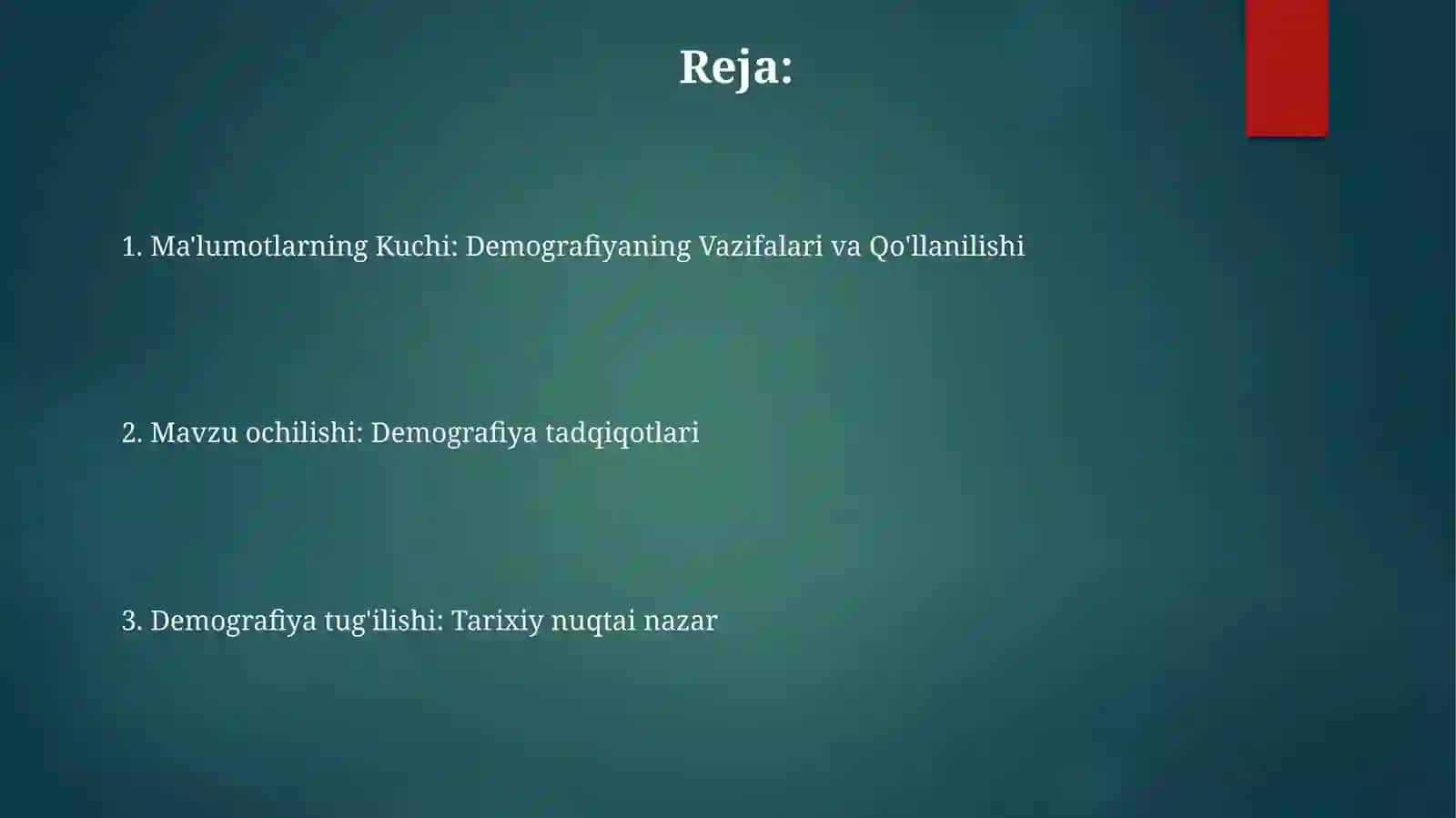 Demografiya tadqiqotlari 2