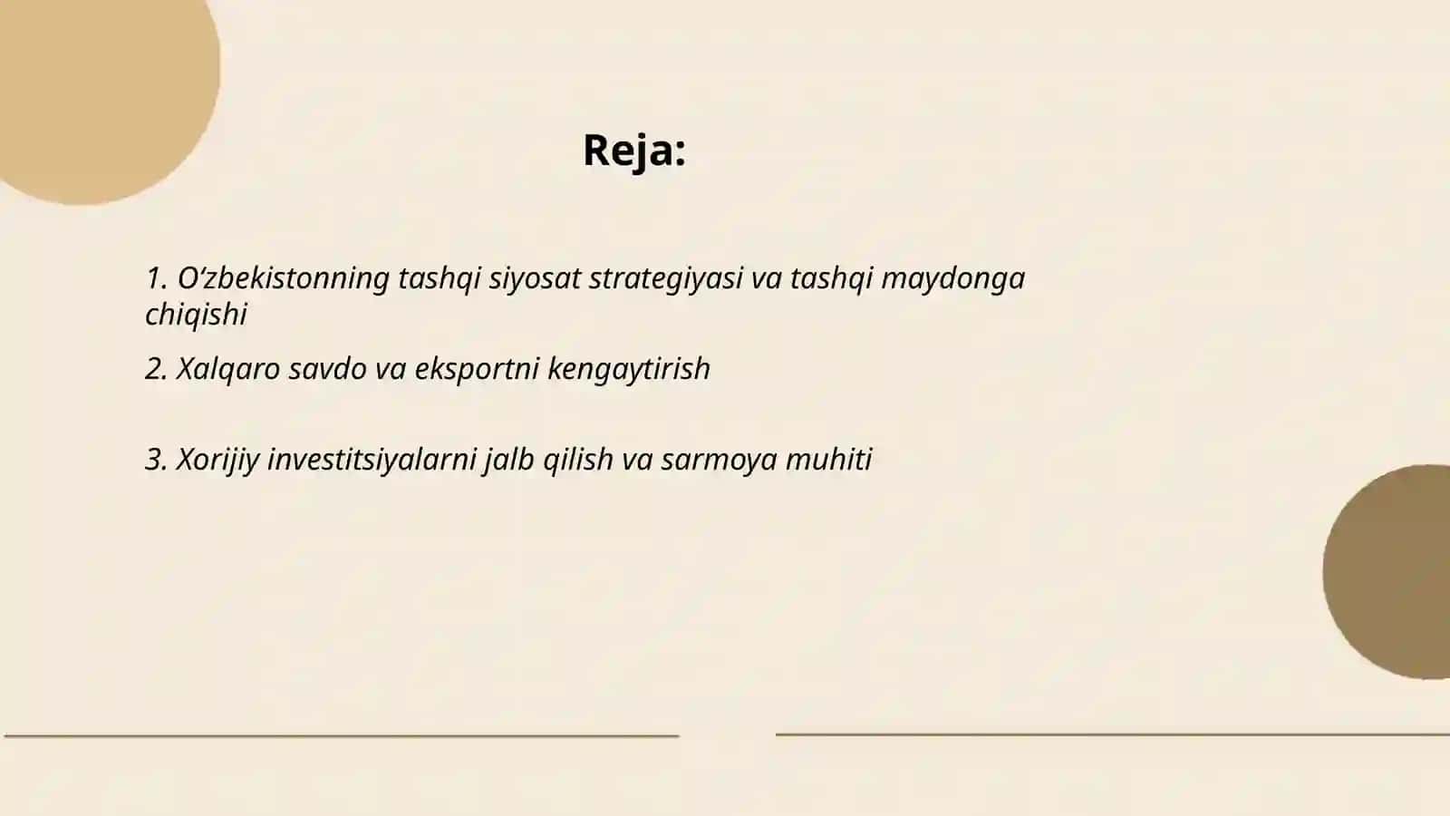 Ôzbekiston jahonga yuz tutmoqda 2