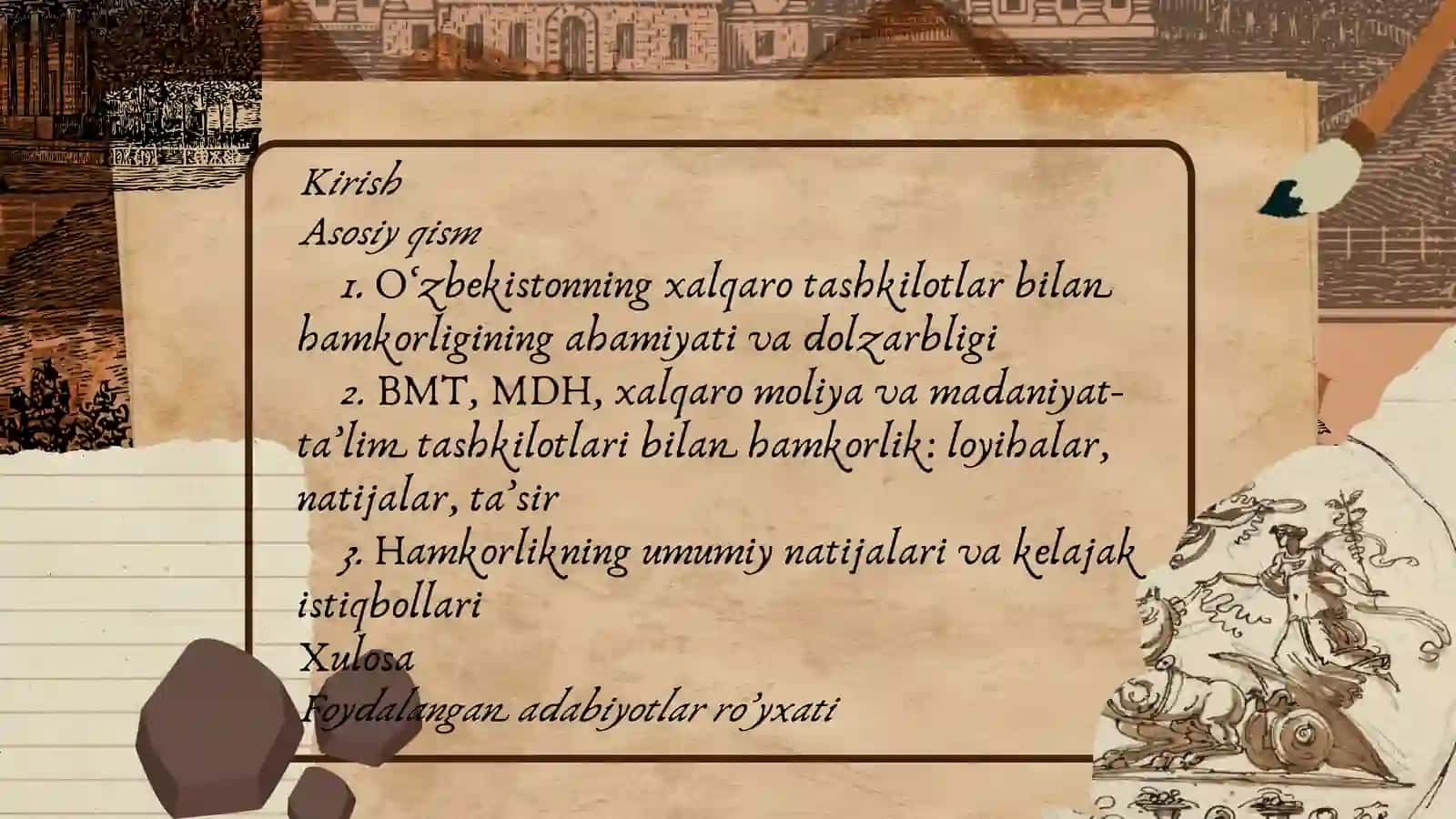 Oʻzbekistonning xalqarotashkilotlar bilan hamkorligi 2