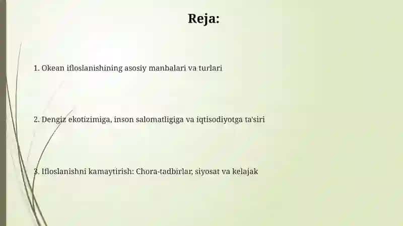 Okeanning ifloslanishi 2
