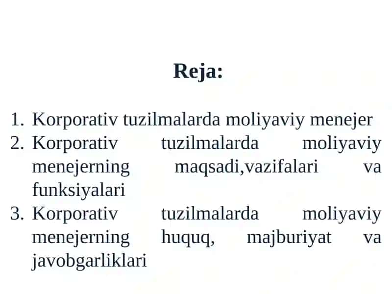 KORPORATIV TUZILMALARDA MOLIYAVIY MENEJERNING ROLI 2