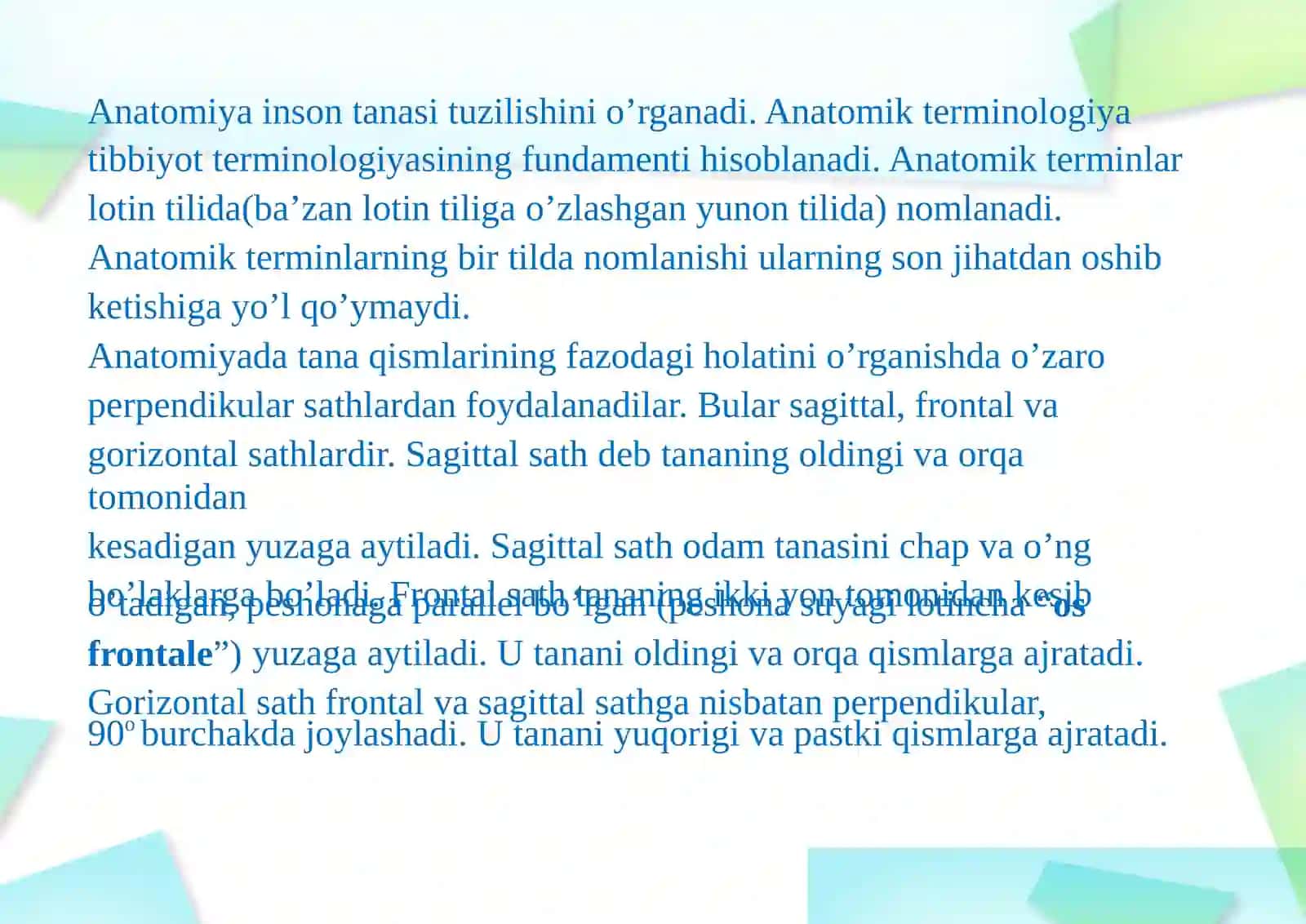 ANOTOMIK IBORALARNI TASNIFI 2