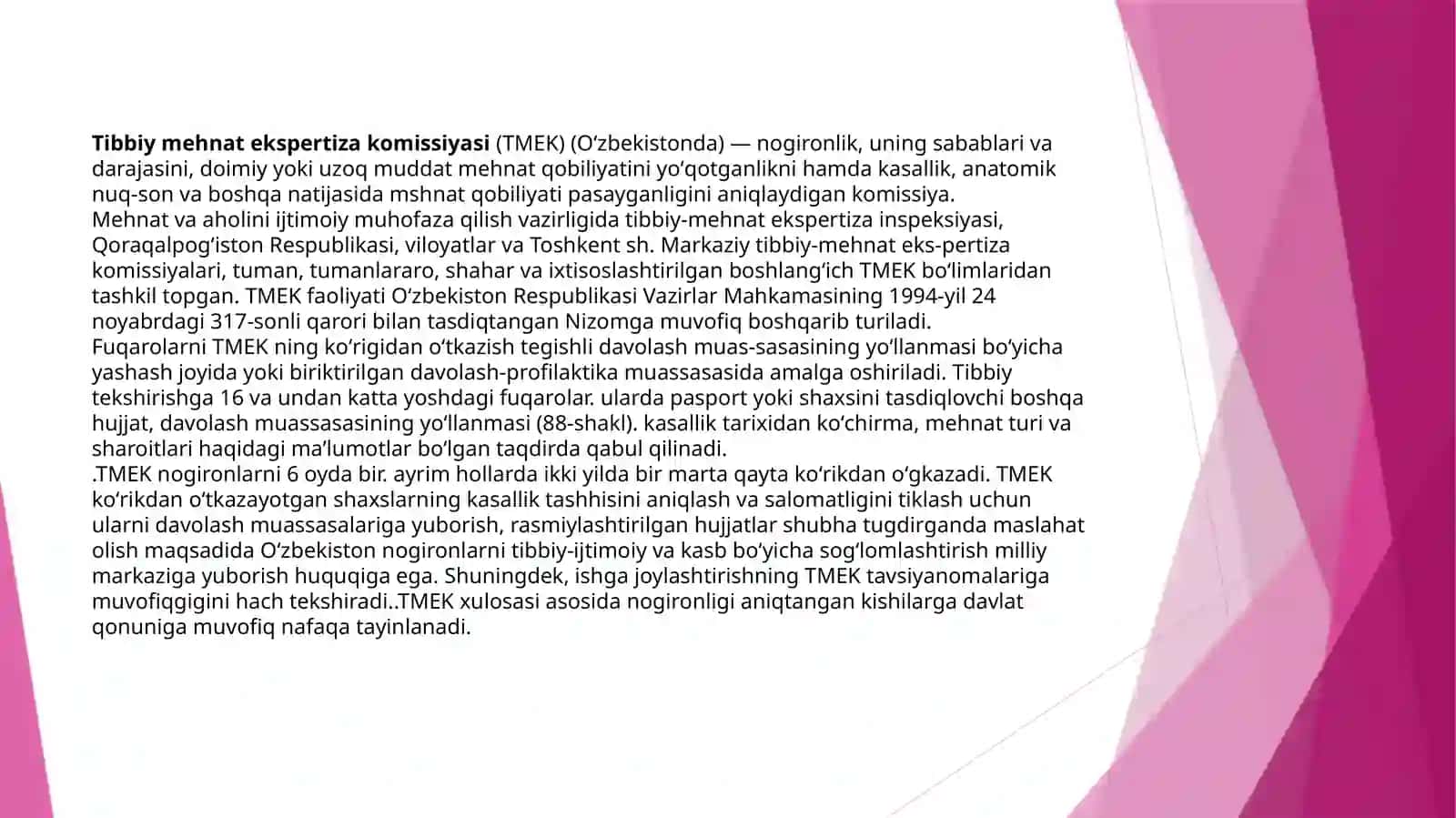 TIBBIY MEHNAT EKSPERTIZA KOMISSIYASI 2