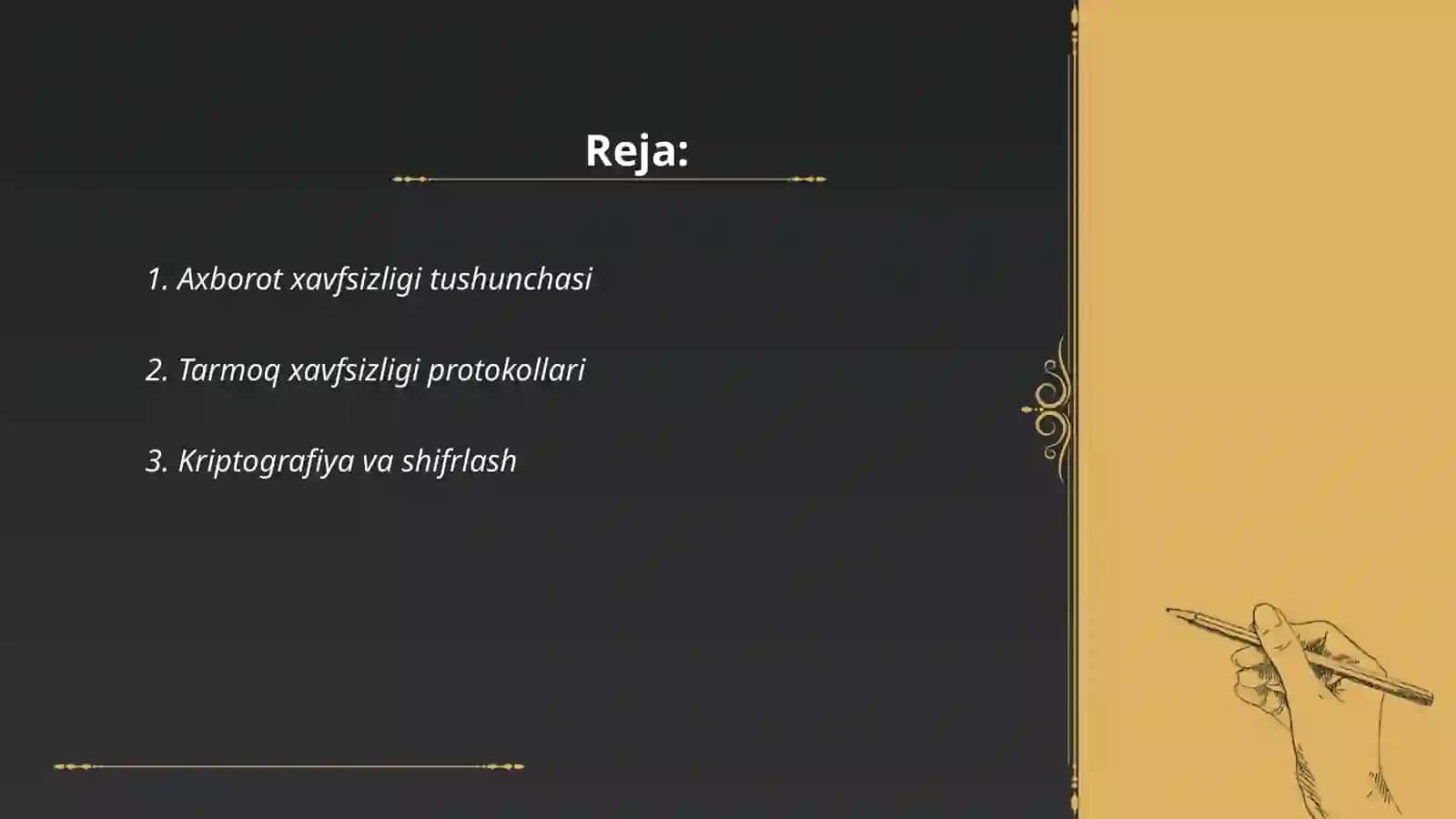 Axborot xavfsizligi tushunchasi 2