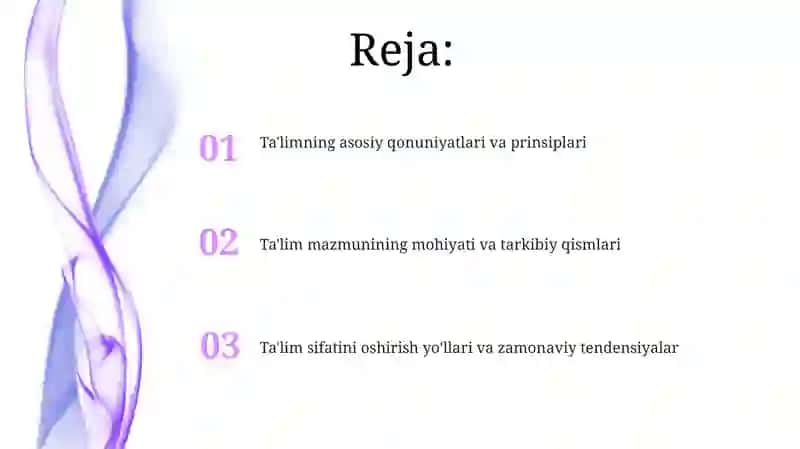 Ta'limning asosiy qonuniyatlari va prinsiplari 2