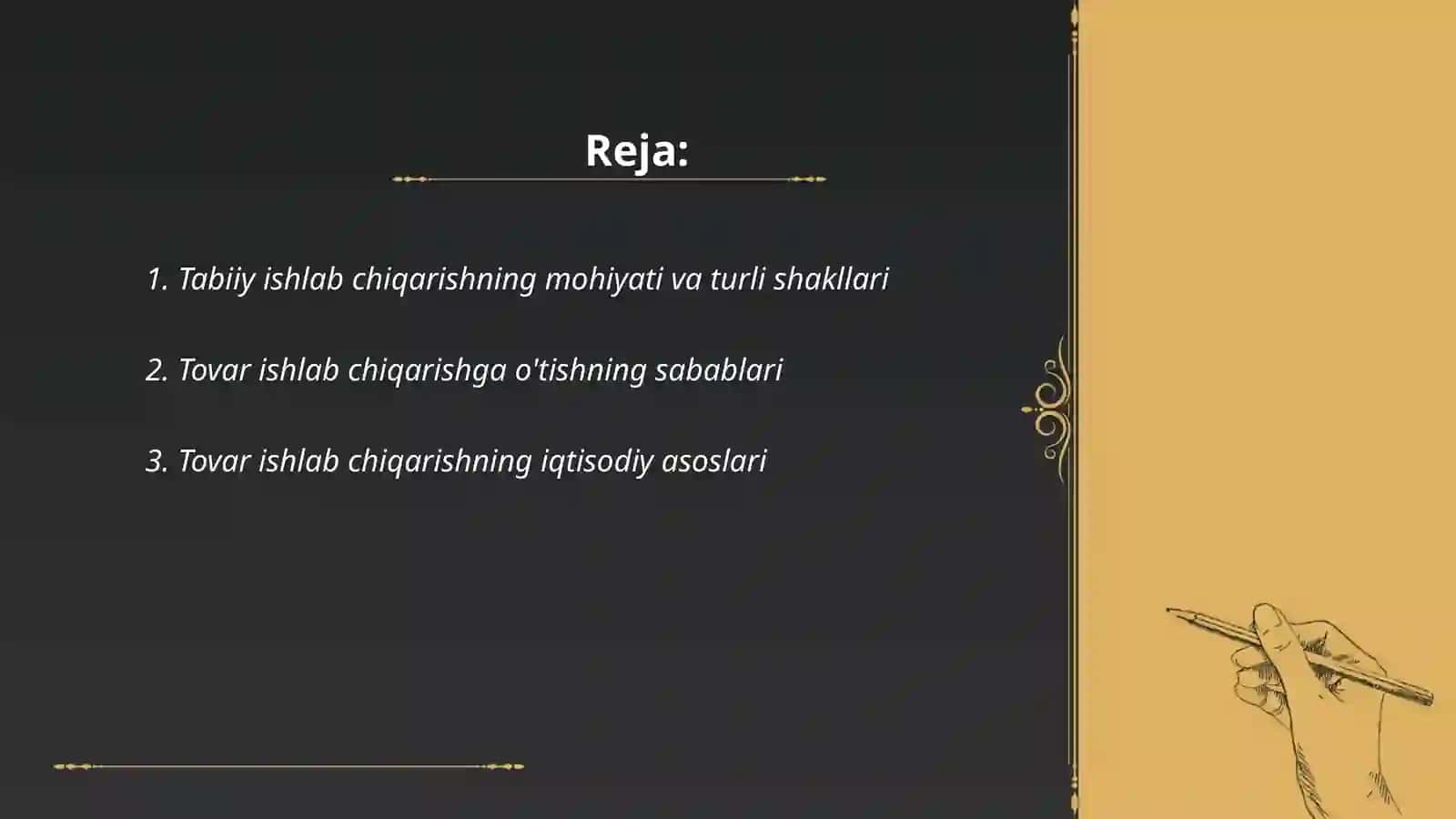 Tabiiy ishlab chiqarishning mohiyati va turli shakllari 2