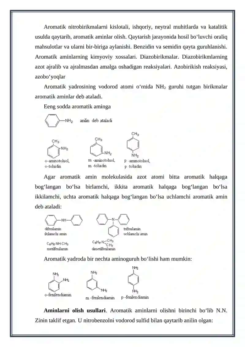 Aromatik Aminlar 2