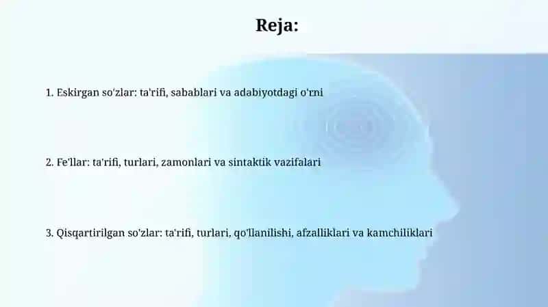 Eskirgan so'zlar 2