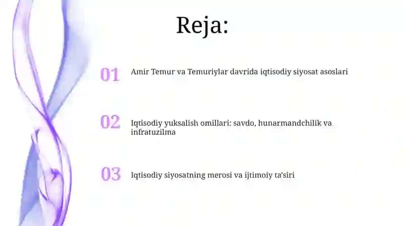 Amir Temur va Temuriylar davrida iqtisodiy siyosat 2