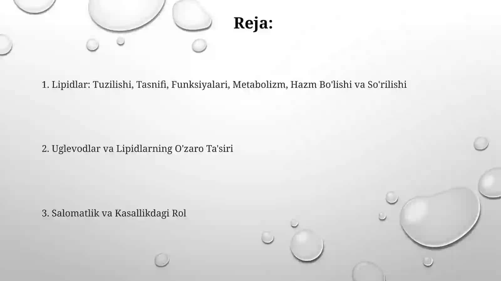 Udlevodlar va Lipidlar 2