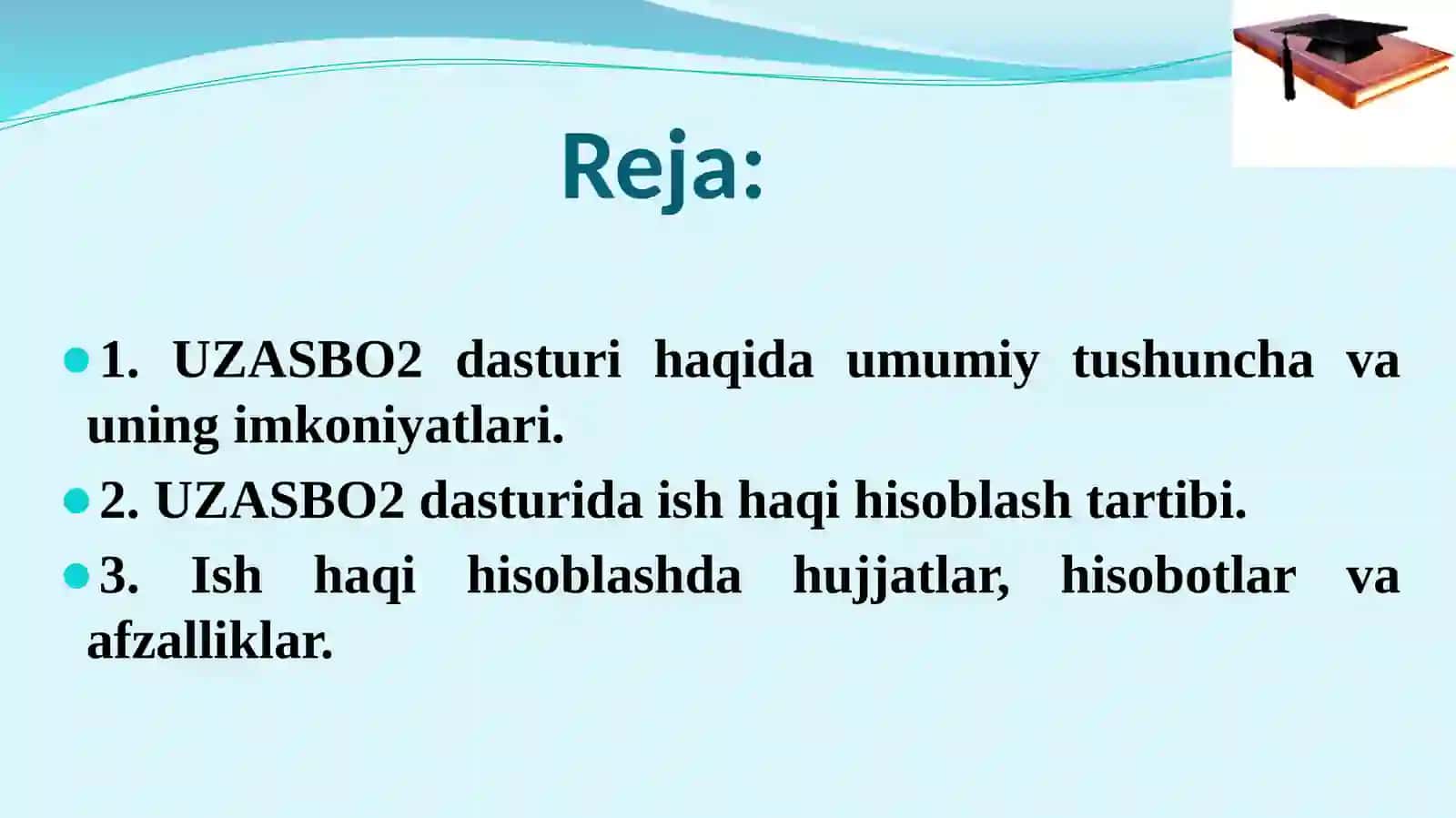 UZASBO2 DASTURIDA ISH HAQI ISHLASH 2