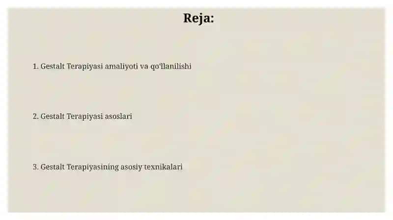 Gestalt Terapiyasi 2