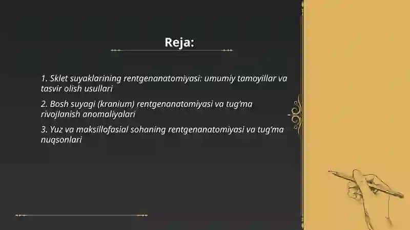 Sklet suyaklarining rentgenanatomiyasi 2