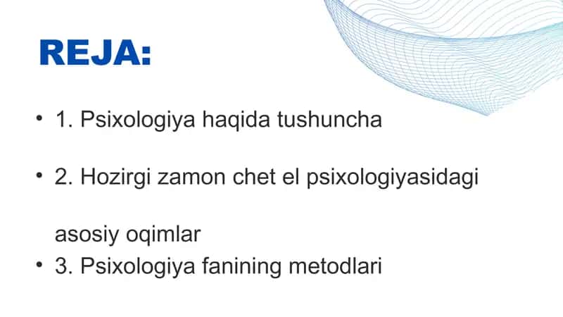 VA HOZIRGI ZAMON PSIXOLOGIYA MAKTABLARI 2