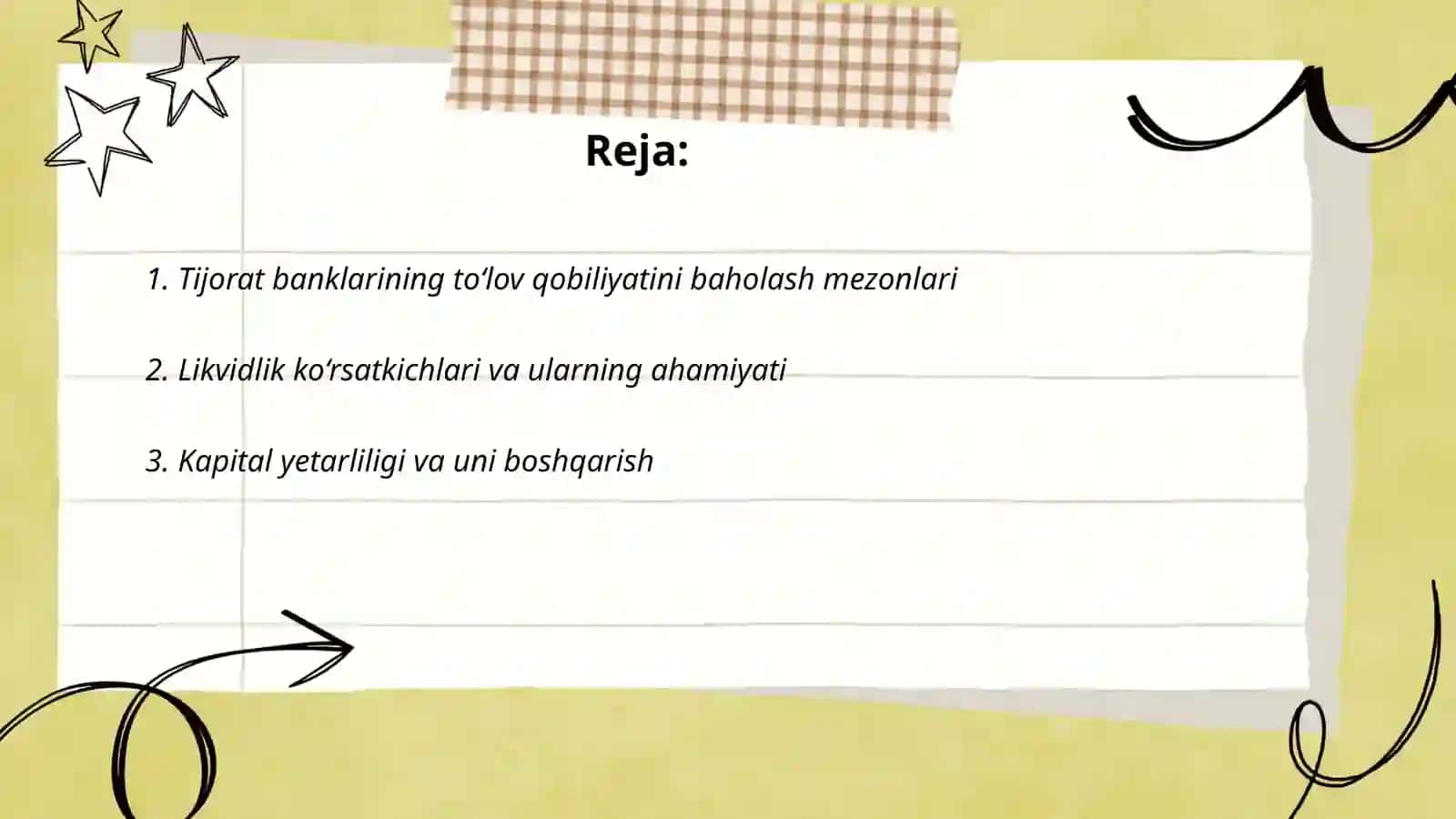 Tijorat banklarining to‘lov qobiliyatini baholash mezonlari 2