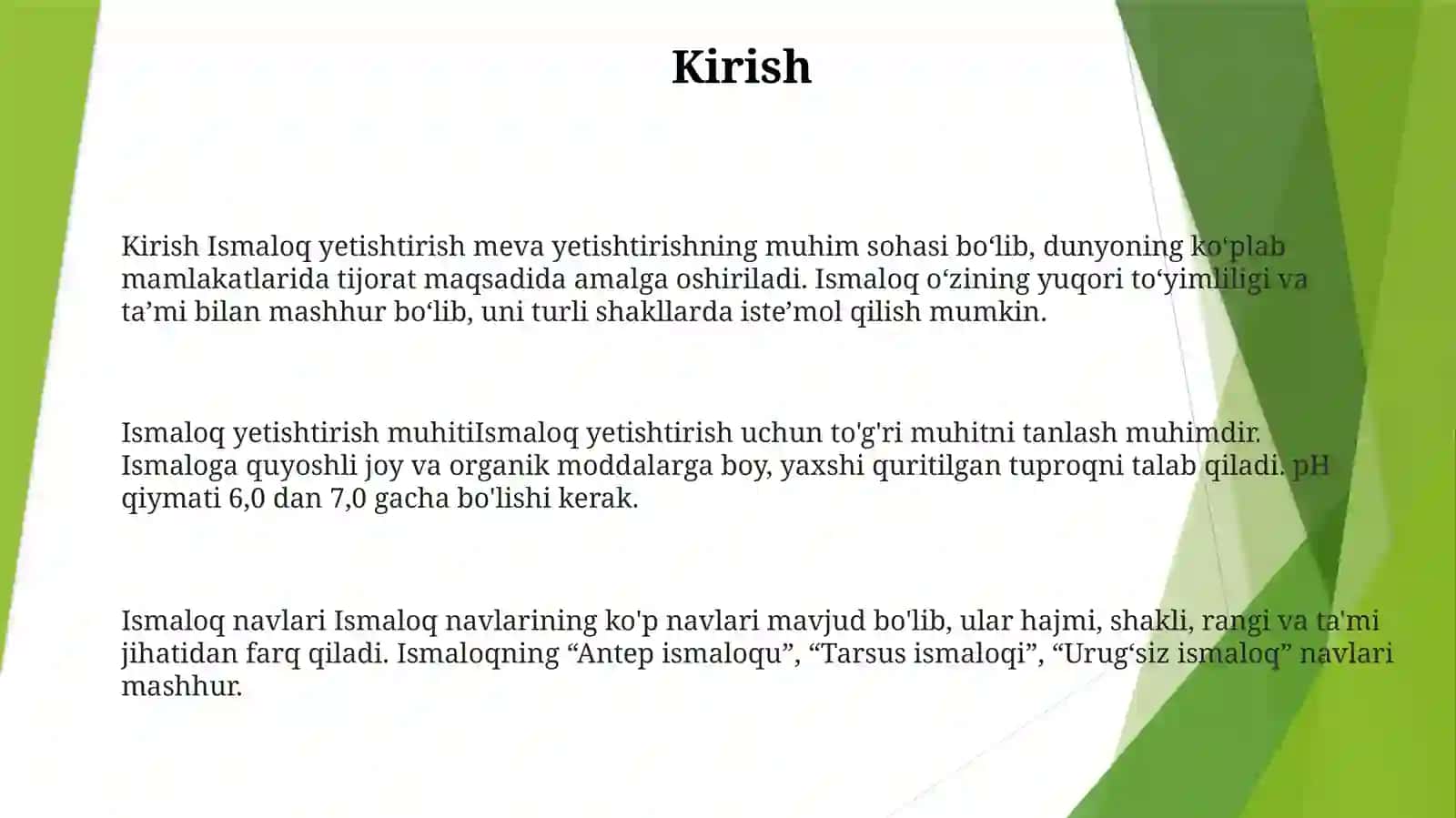 Ismaloq Yetishtirish 2