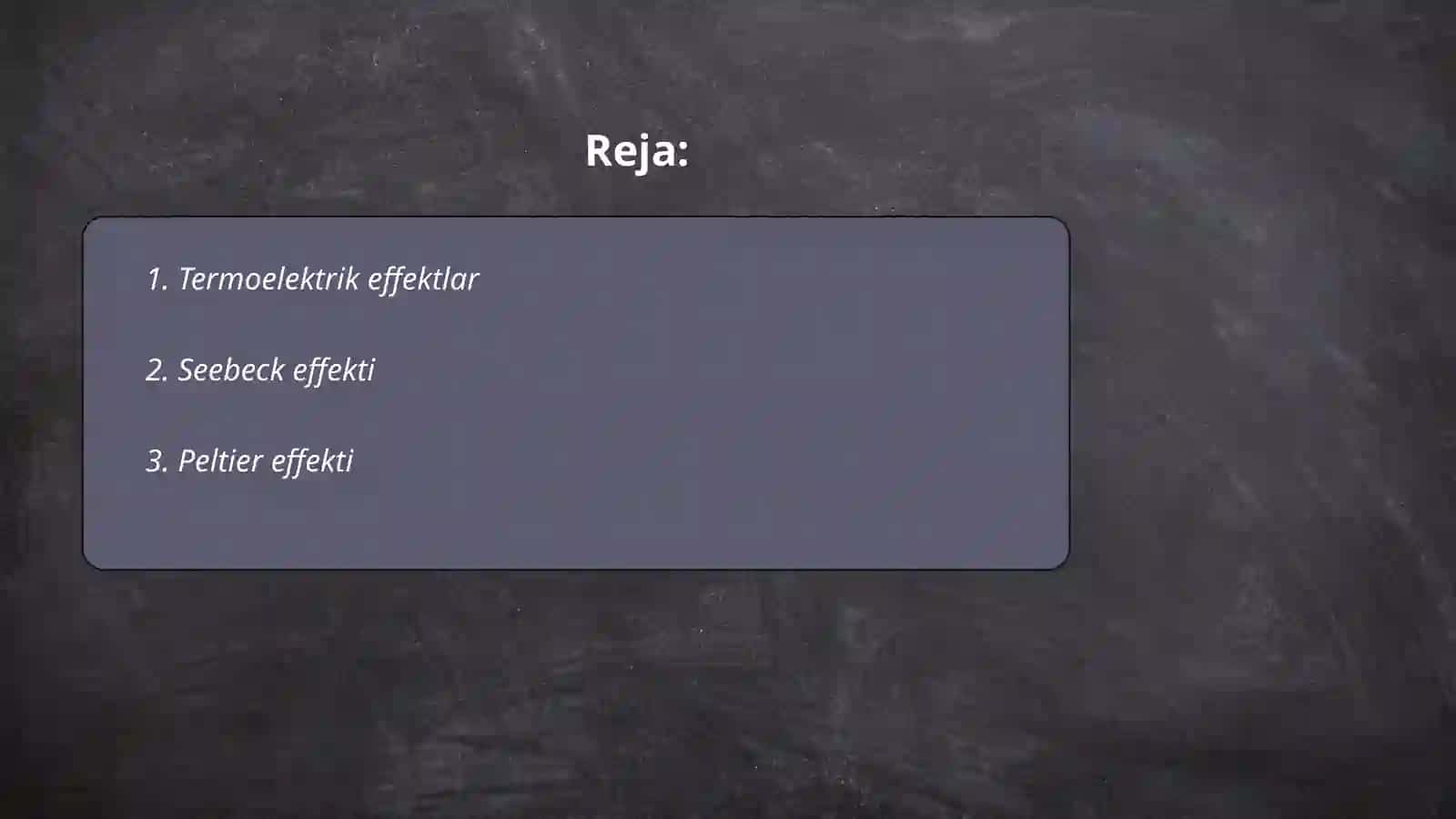 Termoelektrik hodisalar 2