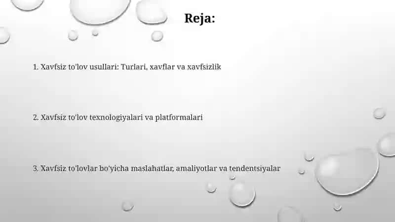 Xavfsiz to'lov usullari 2