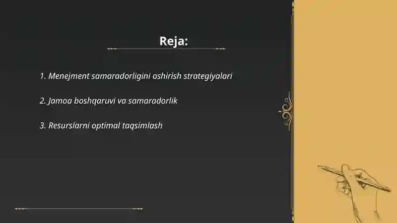 Menejment samaradorligi 2