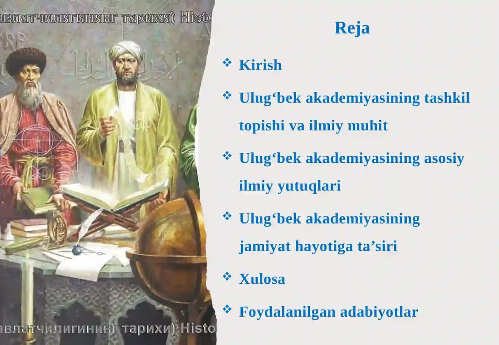 Jamiyat hayotida “Ulug‘bek akademiyasi”ning tutgan o‘rni 2