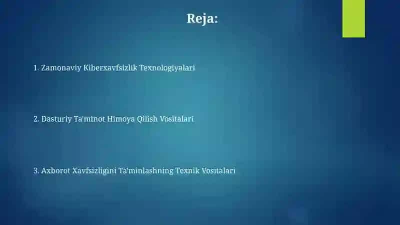 Dasturiy ta'minot himoya vositalari 2