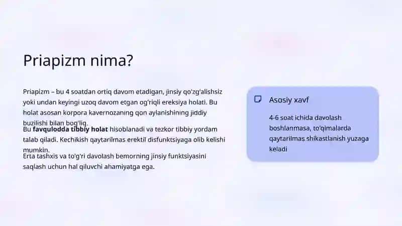 Priapizm: Turlari, Sabablari va Davolash Usullari 2