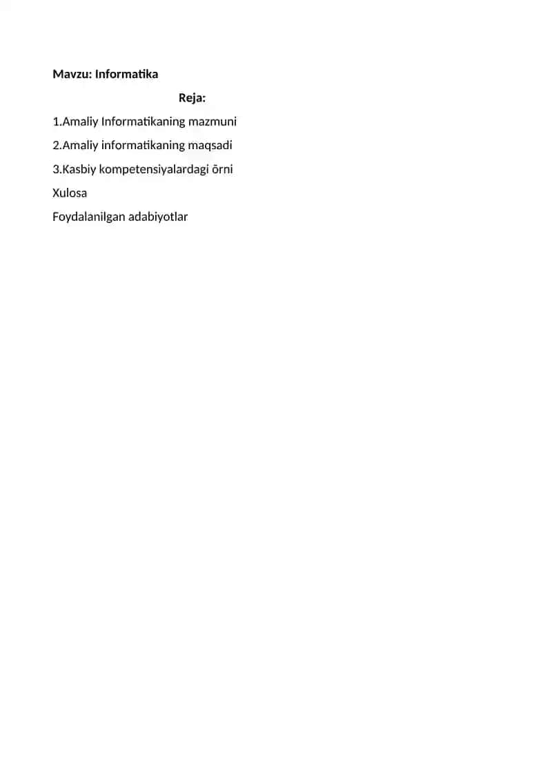 Amaliy Informatika Referati 2
