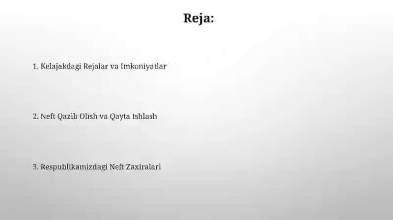 Respublikamizdagi neft zahiralari 2