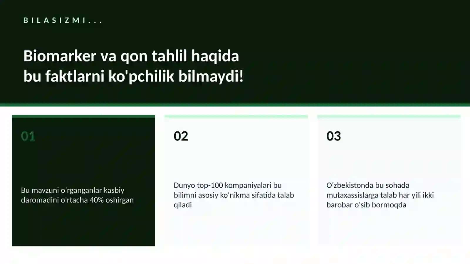 Biomarker va qon tahlil 2