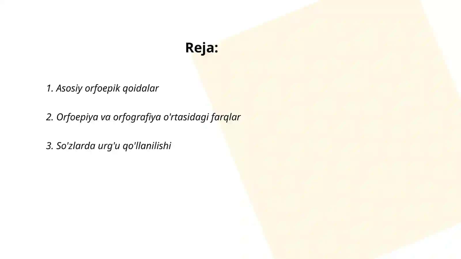 O'zbek tilining orfoepiyasi va asosiy imlo qoidalari 2