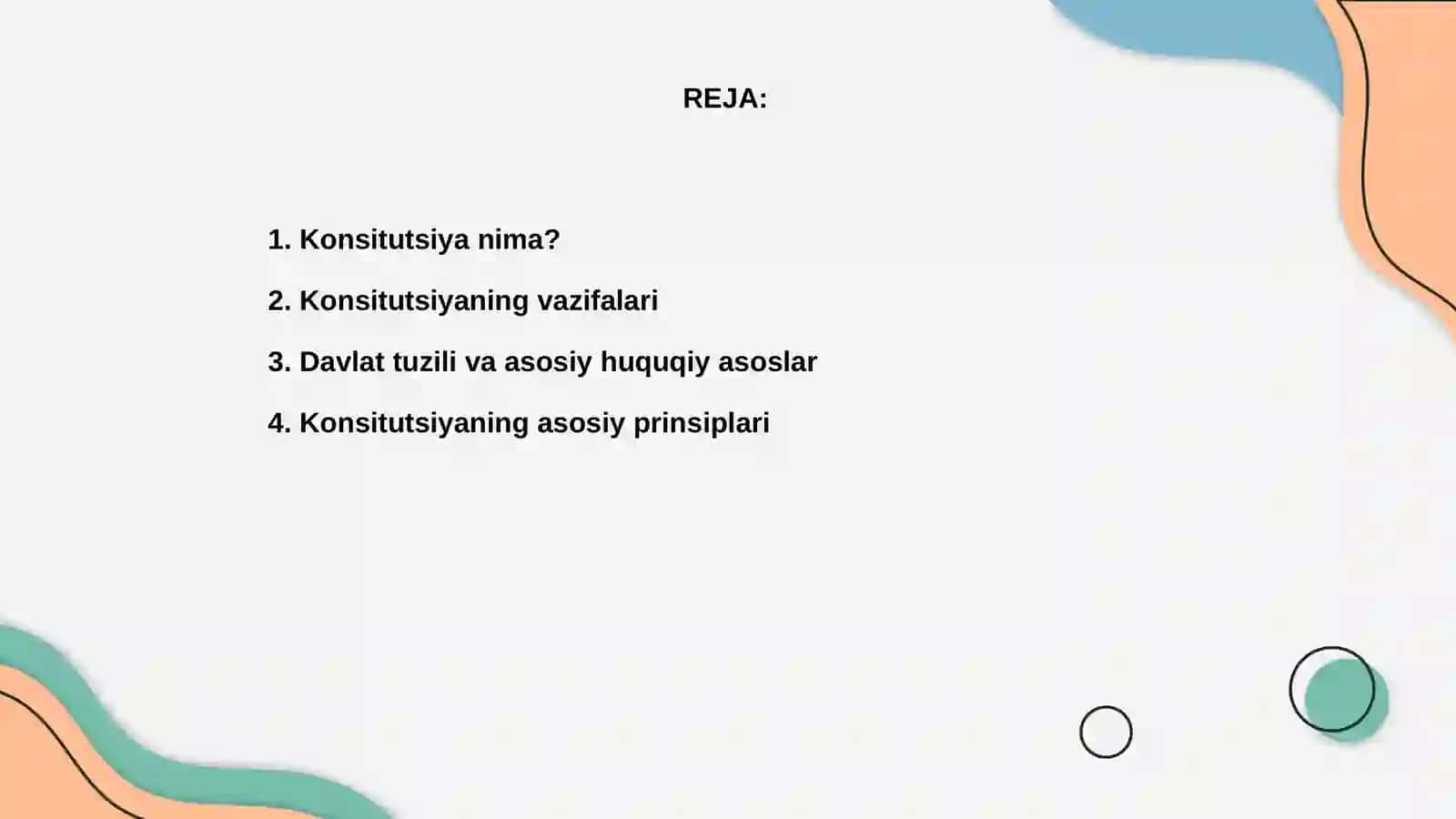 Konsitutsiya -davlatning asosiy qonuni 2