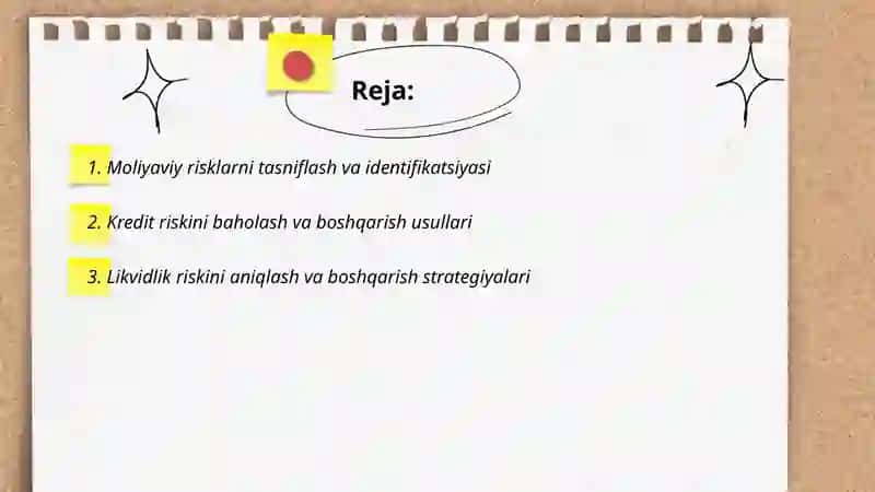 Moliyaviy risklarni boshqarish 2